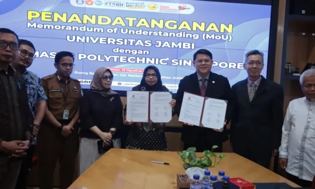 Jambi U and Temasek Poly Collaborate on Agri Drone Mapping